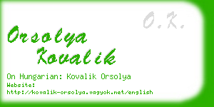 orsolya kovalik business card